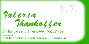 valeria thanhoffer business card